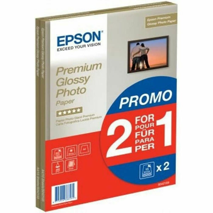 Epson A4 Premium Glossy Photo Paper 255gsm, 30 sheets