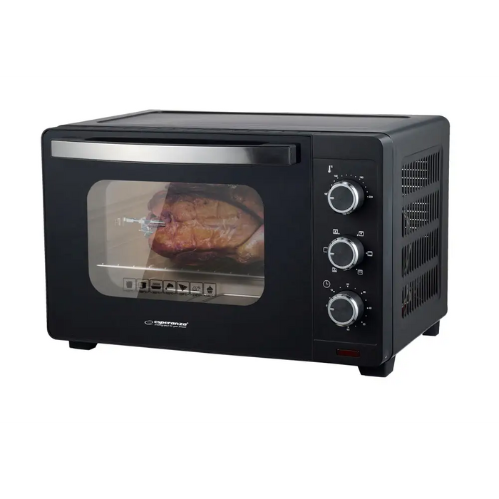 Esperanza EKO006N Mini oven with convection and spit 25 l 1600W Black - Mini ovensAGD-MPI<<<Home Appliance