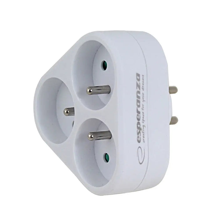 Esperanza ELK303W Electrical Splitter 3 sockets White - Jacks plugsKWT-WTY<<<Cables jacks and plugsKWT<<<ActionPL