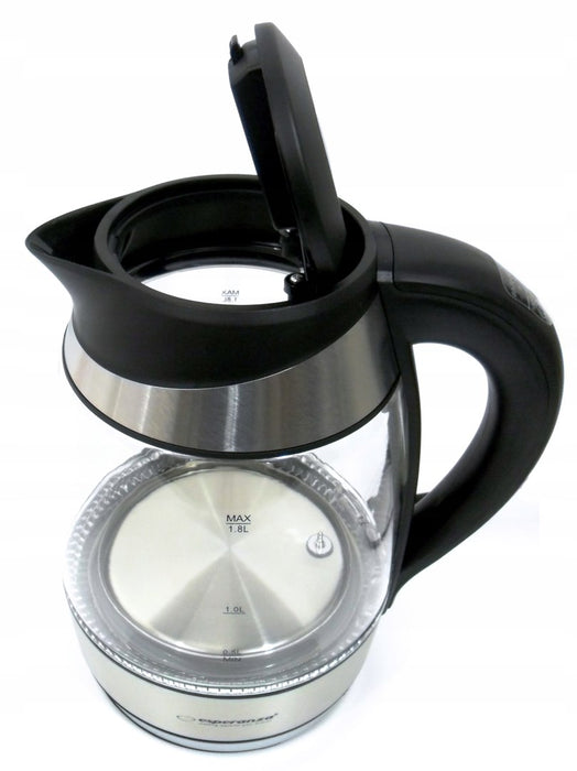 Esperanza EKK026 electric kettle 1.7 L 2200 W Black, Transparent