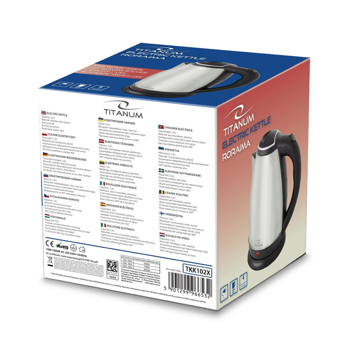 Titanum TKK102X Electric kettle 1.8L 1800W Inox Silver