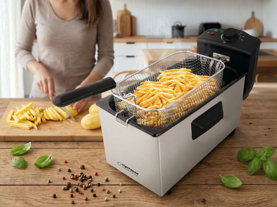 Esperanza EKG010 Deep Fryer 3 L, 2000W Inox