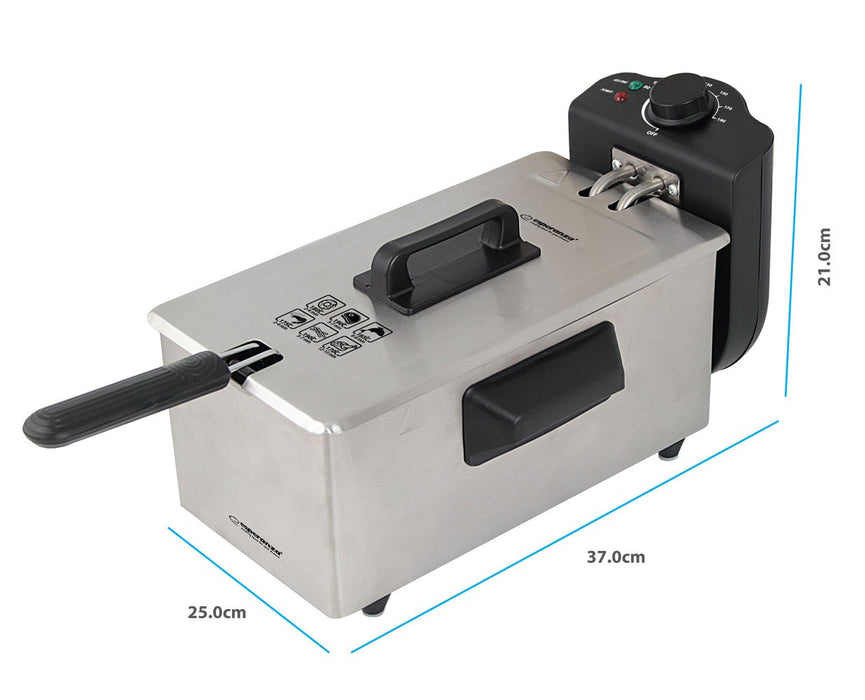 Esperanza EKG010 Deep Fryer 3 L, 2000W Inox