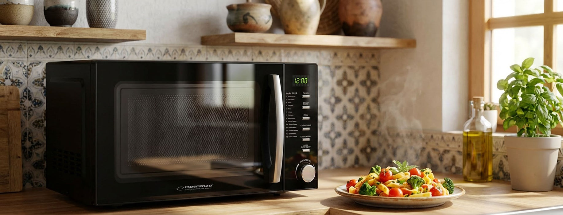 Esperanza EKO010 Black Combination microwave Countertop 20 L 1200 W