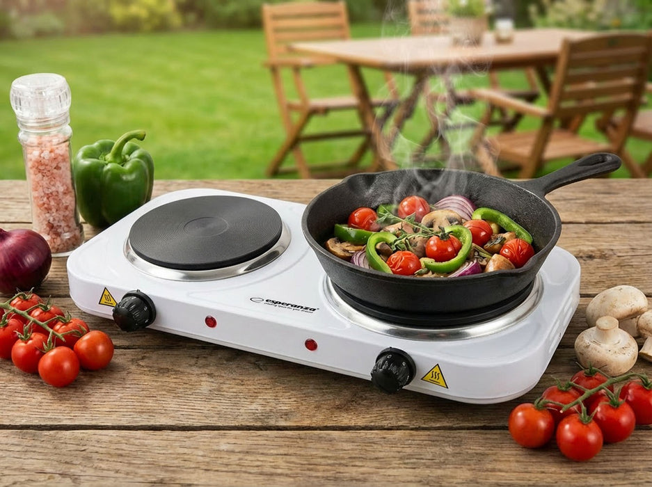 Esperanza EKH014W Electric cooker 2 zones White