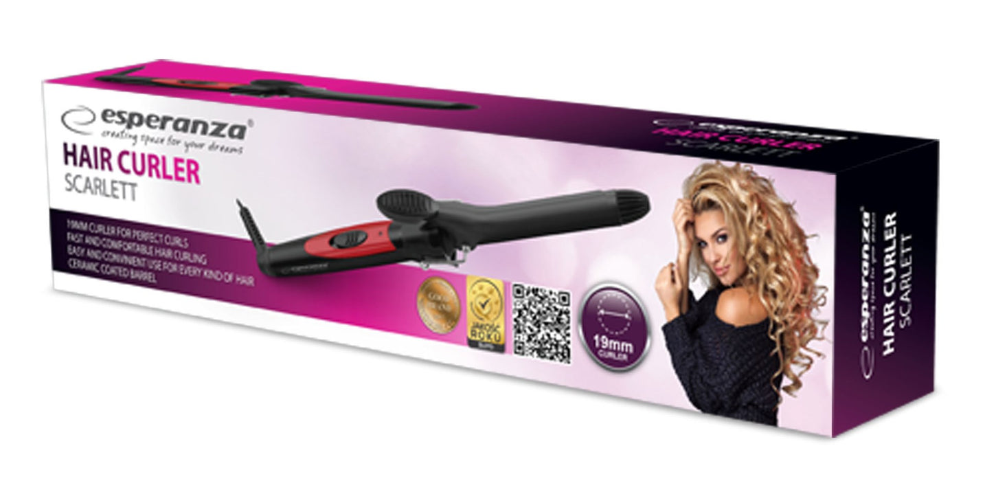 Esperanza EBL004 hair styling tool Curling iron Black 1.7 m 25 W
