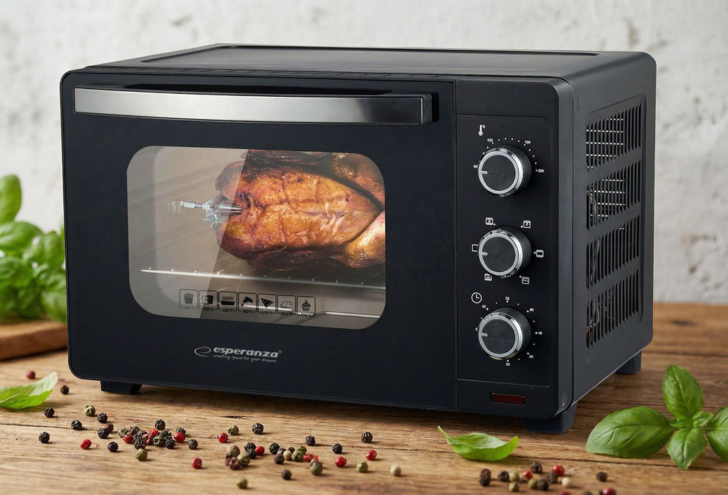 Esperanza EKO006N Mini oven with convection and spit 25 l 1600W Black