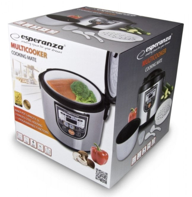 Esperanza EKG011 multi cooker 5 L 860 W Black, Stainless steel