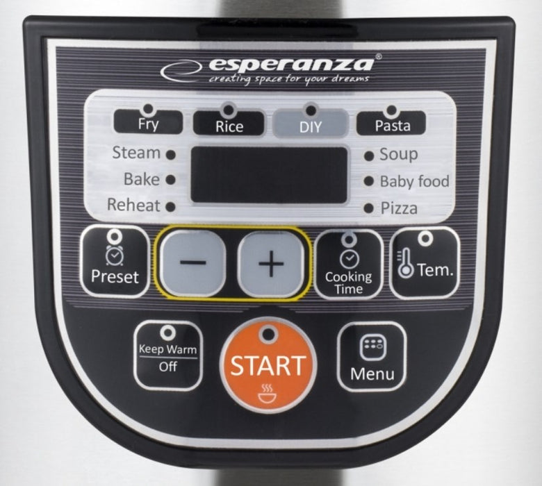 Esperanza EKG011 multi cooker 5 L 860 W Black, Stainless steel