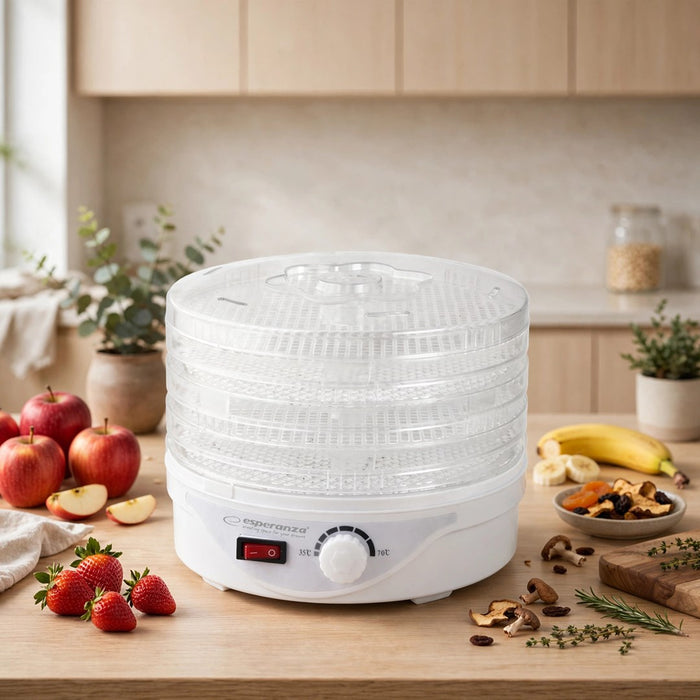 Esperanza EKD003 food dehydrator Transparent, White 250 W