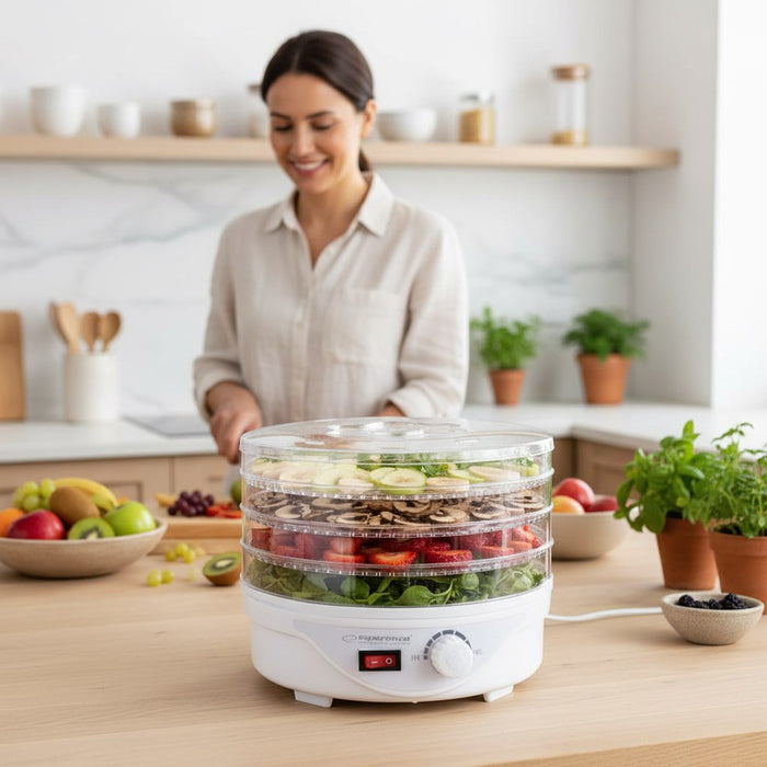 Esperanza EKD003 food dehydrator Transparent, White 250 W