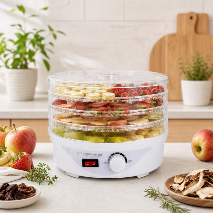 Esperanza EKD003 food dehydrator Transparent, White 250 W