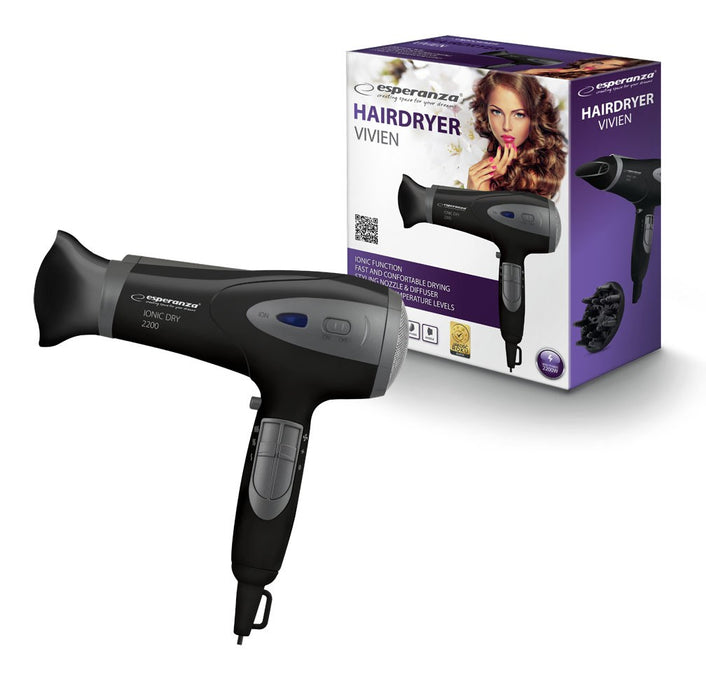 Esperanza EBH005K Hair dryer Black 2200 W