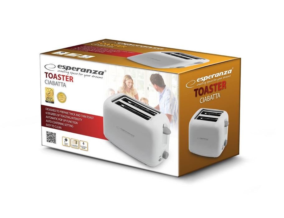 Esperanza EKT002 Caprese 2 slice(s) 600 W White
