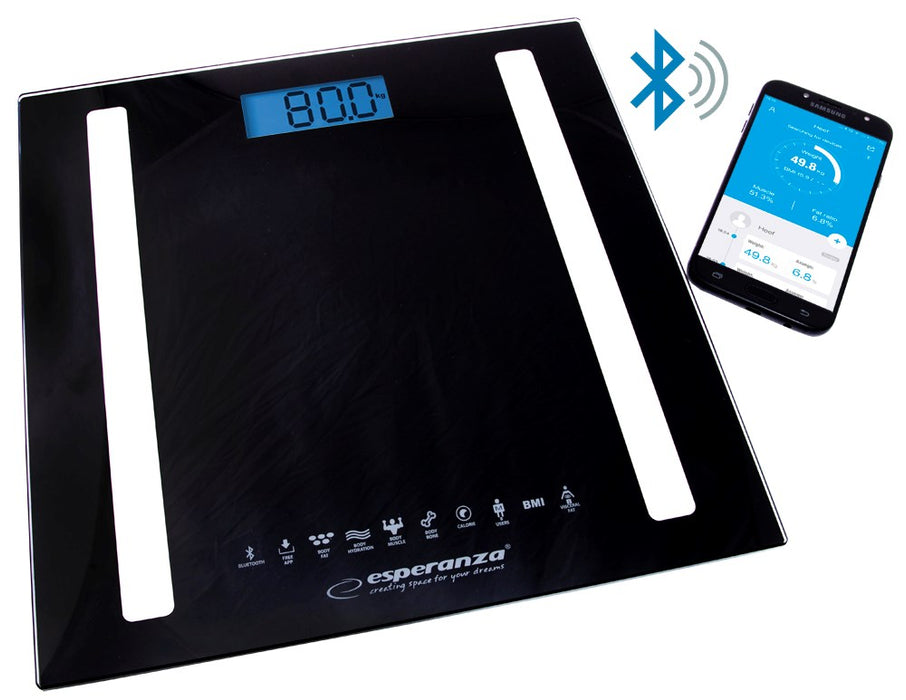 Esperanza EBS016K personal scale Electronic personal scale Square Black