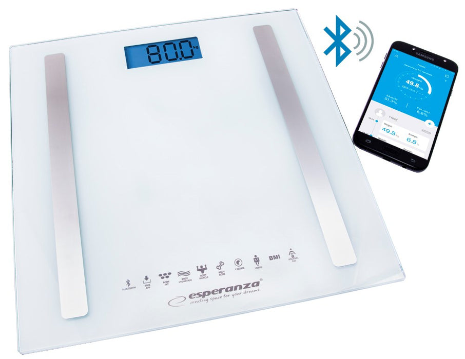 Esperanza EBS016W personal scale Square White Electronic personal scale