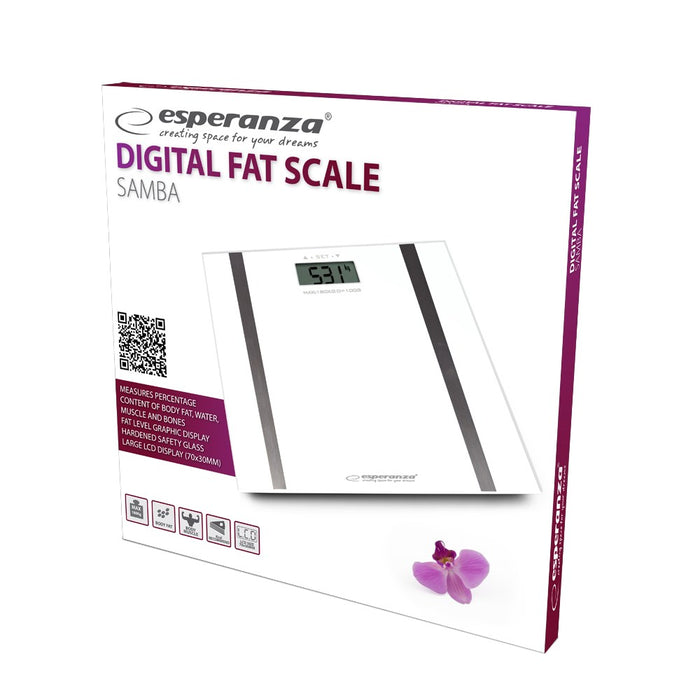 Esperanza EBS018W Samba Rectangle White Electronic personal scale