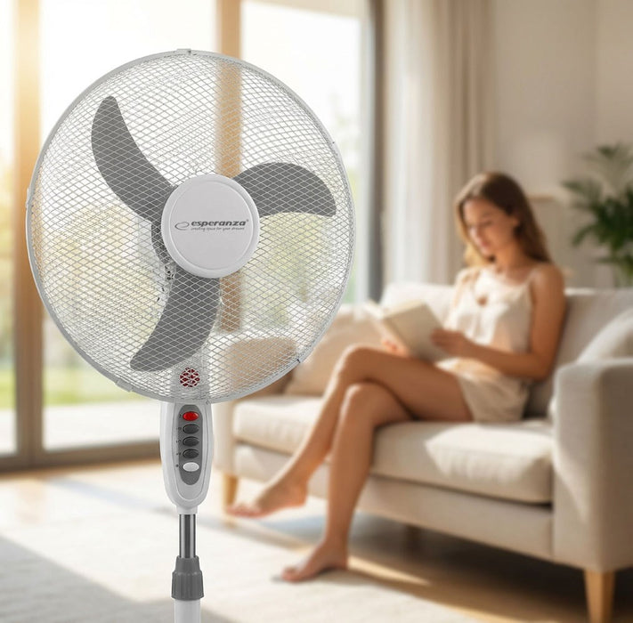 Esperanza EHF002WE, 16 '' standing fan, White and Gray