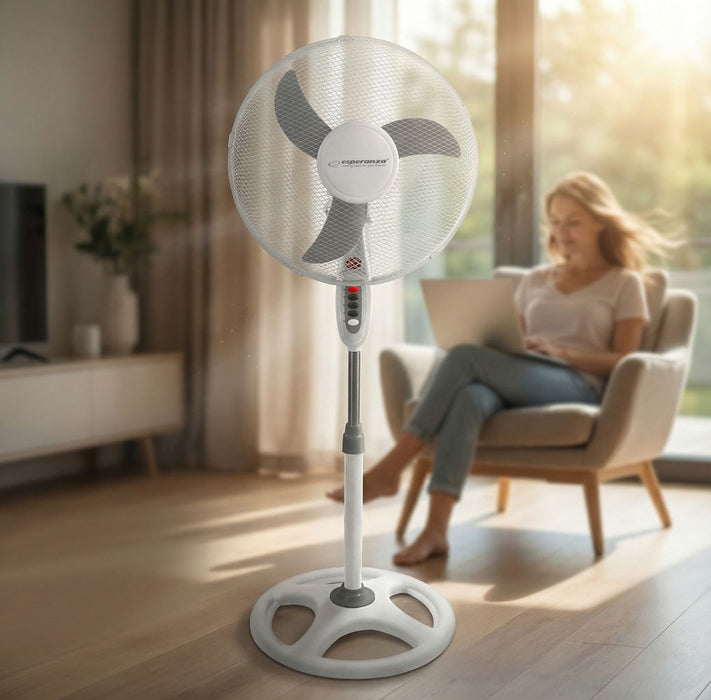 Esperanza EHF002WE, 16 '' standing fan, White and Gray