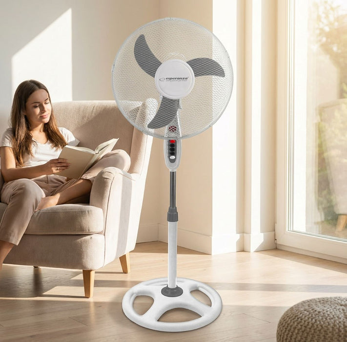 Esperanza EHF002WE, 16 '' standing fan, White and Gray