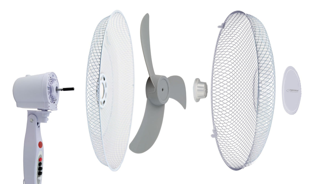 Esperanza EHF002WE, 16 '' standing fan, White and Gray