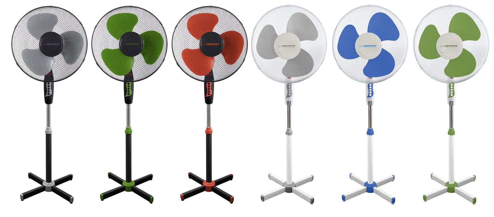 Esperanza EHF001WB, 16 '' standing fan, White/Blue