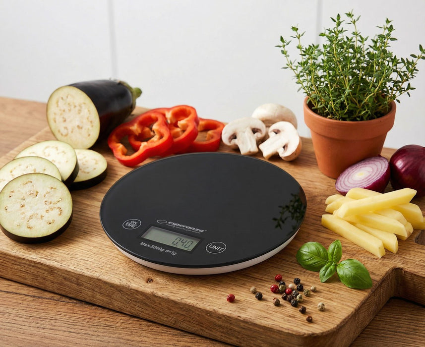 Esperanza EKS003K kitchen scale Black Countertop Round Electronic kitchen scale
