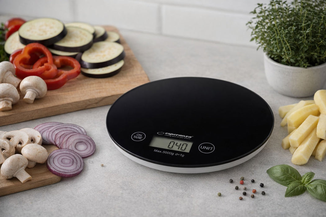 Esperanza EKS003K kitchen scale Black Countertop Round Electronic kitchen scale