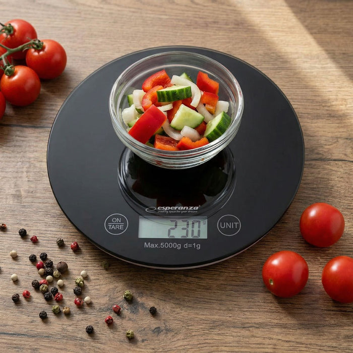 Esperanza EKS003K kitchen scale Black Countertop Round Electronic kitchen scale