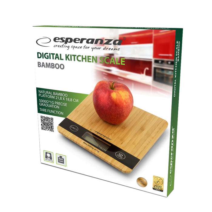 Esperanza EKS005 Electronic kitchen scale Bambus Tabletop Rectangle