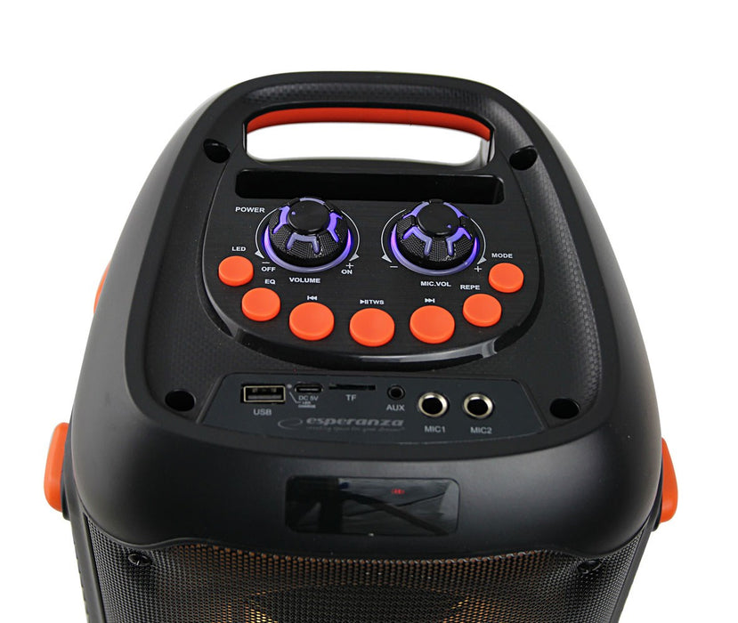 Esperanza EP156 BT FM LED RGB KARAOKE Speaker Black 20W