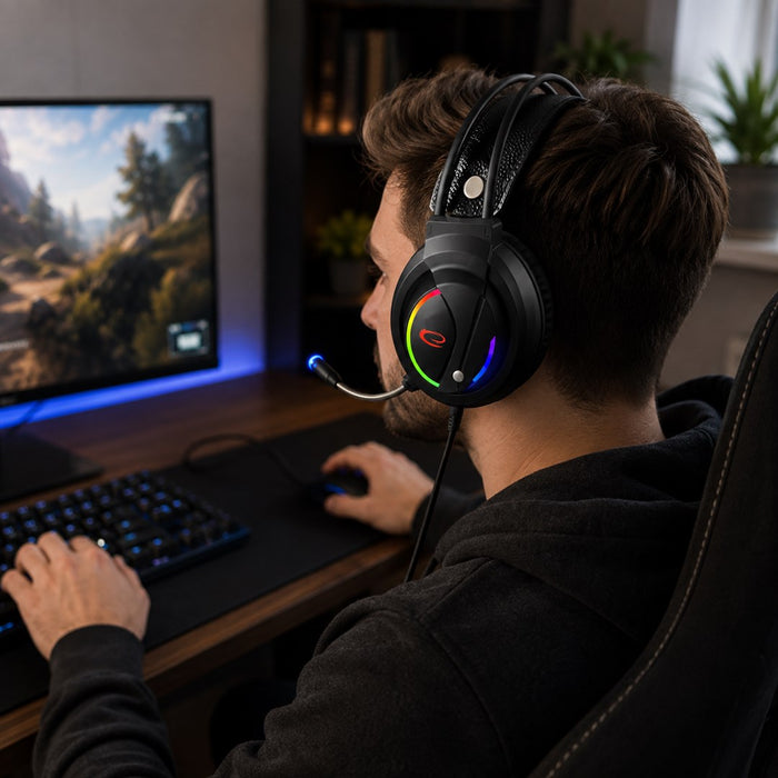 Esperanza headphones + microphone NightShade RGB