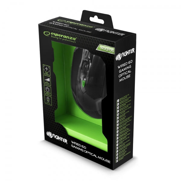 Esperanza gaming mouse Fighter Green