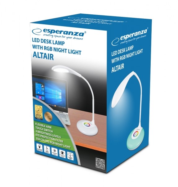 Esperanza ELD102 table lamp Non-changeable bulb(s) 3 W LED White