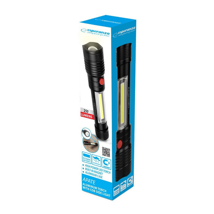 Esperanza Apate Black Hand flashlight LED