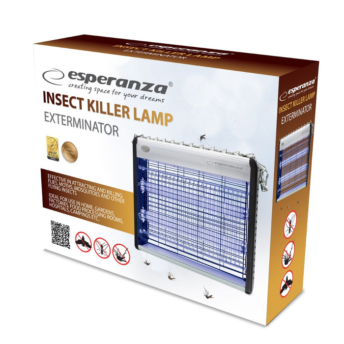 Esperanza EHQ003 ELECTRIC INSECT UV LAMP Black