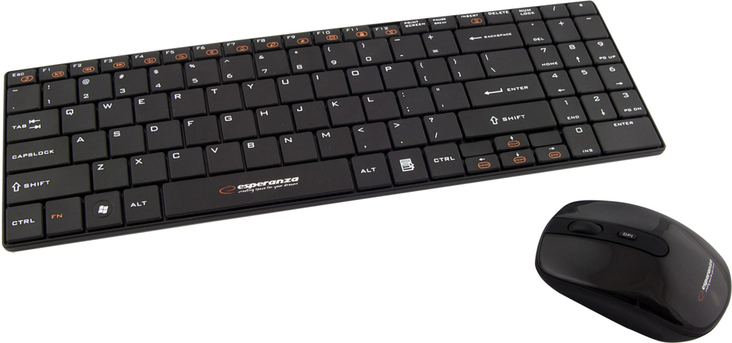 Esperanza EK122K keyboard RF Wireless QWERTY Black