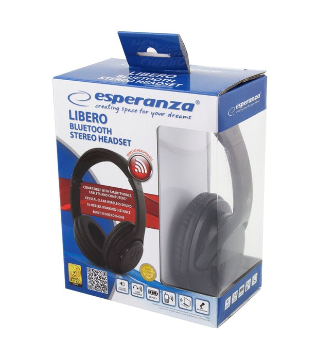 Esperanza Libero EH163K Headset Wireless Head-band Music Mini-USB Bluetooth Black
