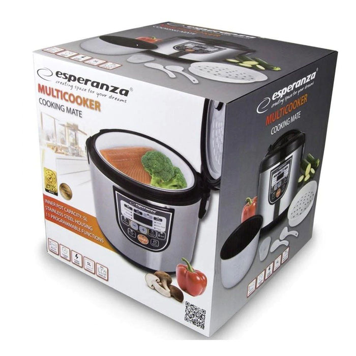Esperanza EKG011 multi cooker 5 L 860 W Black, Stainless steel