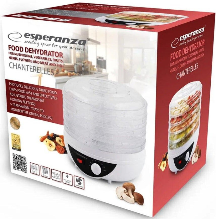 Esperanza EKD002 food dehydrator Black,Transparent,White 250 W