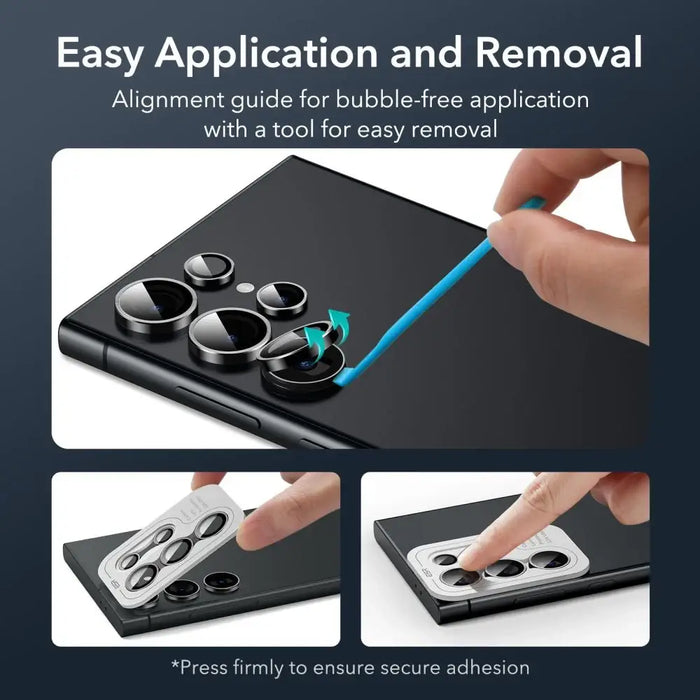 ESR Armorite Galaxy S24 Ultra lens protection glass (black) - For smartphones<<<Tempered glass and screen