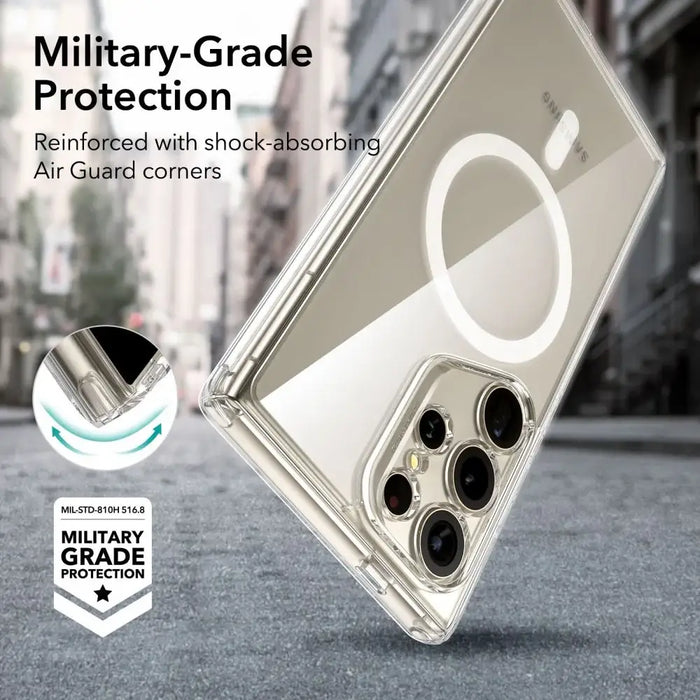 ESR Classic Hybrid Halolock Case with MagSafe for Samsung Galaxy S24 Ultra - Clear - Cell phone cases