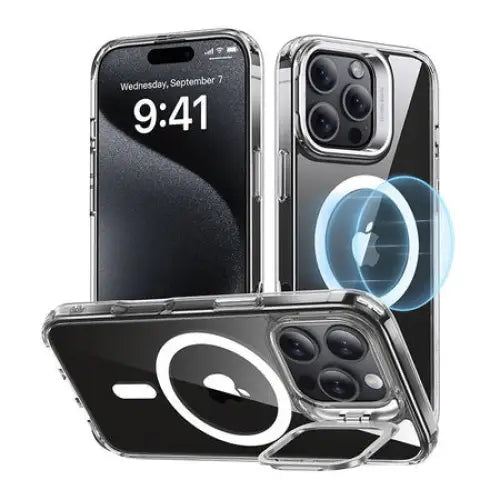 ESR Classic Hybrid (HaloLock) case with stand for iPhone 16 Pro (transparent) - Protective cases