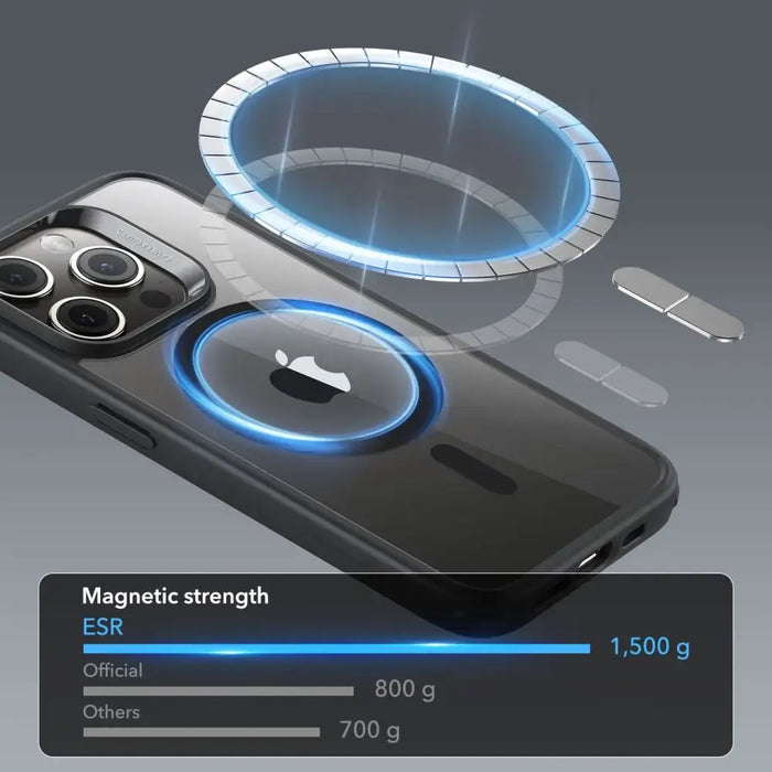 ESR Classic Hybrid Halolock MagSafe Case for iPhone 15 Pro Max - Clear Black - Cell phone cases and covers<<<HurtelXML