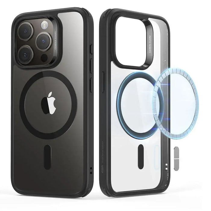 ESR Classic Hybrid Halolock MagSafe Case for iPhone 15 Pro Max - Clear Black - Cell phone cases and covers<<<HurtelXML
