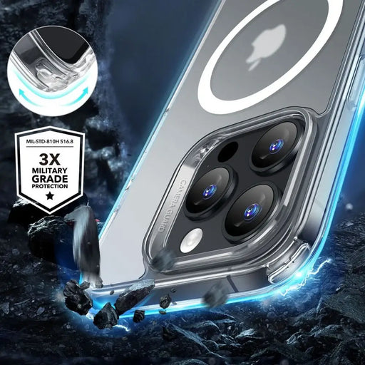 ESR Classic Hybrid Halolock MagSafe Case + Tempered Glass for iPhone 16 Pro - Semi-Transparent - Cell phone cases