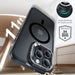 ESR Classic Hybrid Kickstand Halolock MagSafe Case Set + Tempered Glass for iPhone 16 Pro - Black - Cell phone cases
