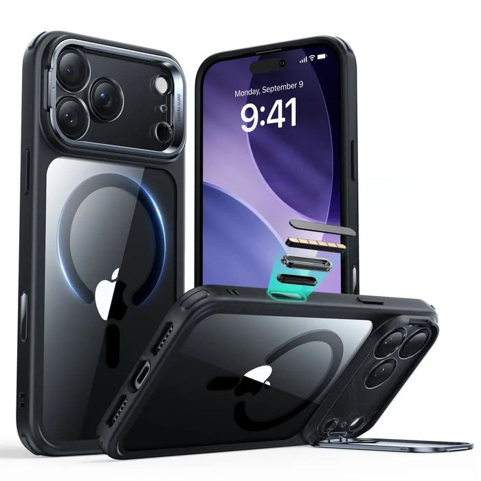 ESR Classic Hybrid Kickstand MagSafe Case for iPhone 17 Pro - Clear Black - Cell phone cases and covers<<<HurtelXML