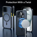 ESR Classic Pro Set Halolock MagSafe Case + Glass for Display and Camera for iPhone 15 - Black - Cell phone cases