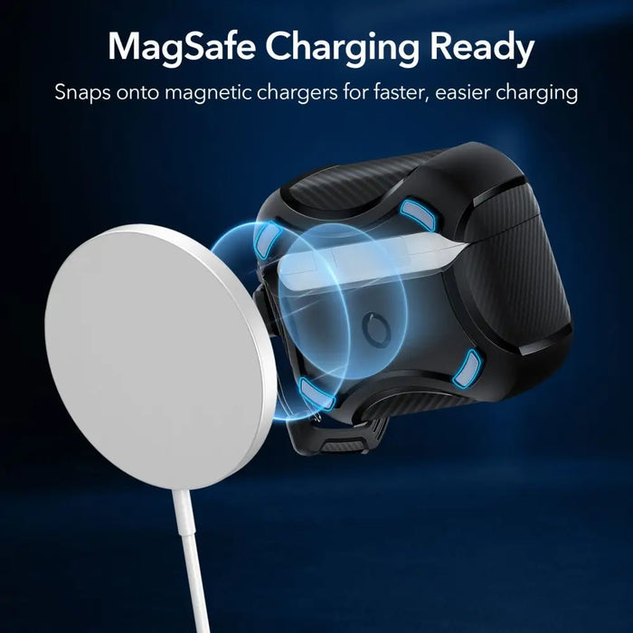 ESR Cyber Armor Halolock Case with MagSafe for Apple AirPods Pro 1/2 - Black - Cell phone cases and covers<<<HurtelXML
